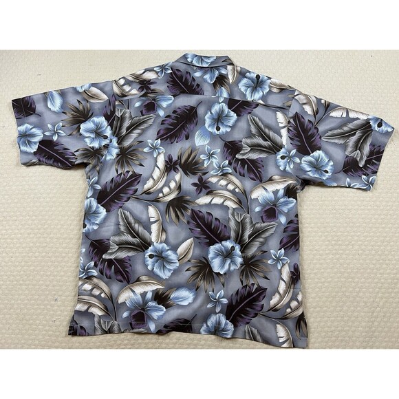 Joseph & Feiss Hawaiian Shirt 100% Silk Geometric Tropical Design Adult Size XL - Picture 9 of 13